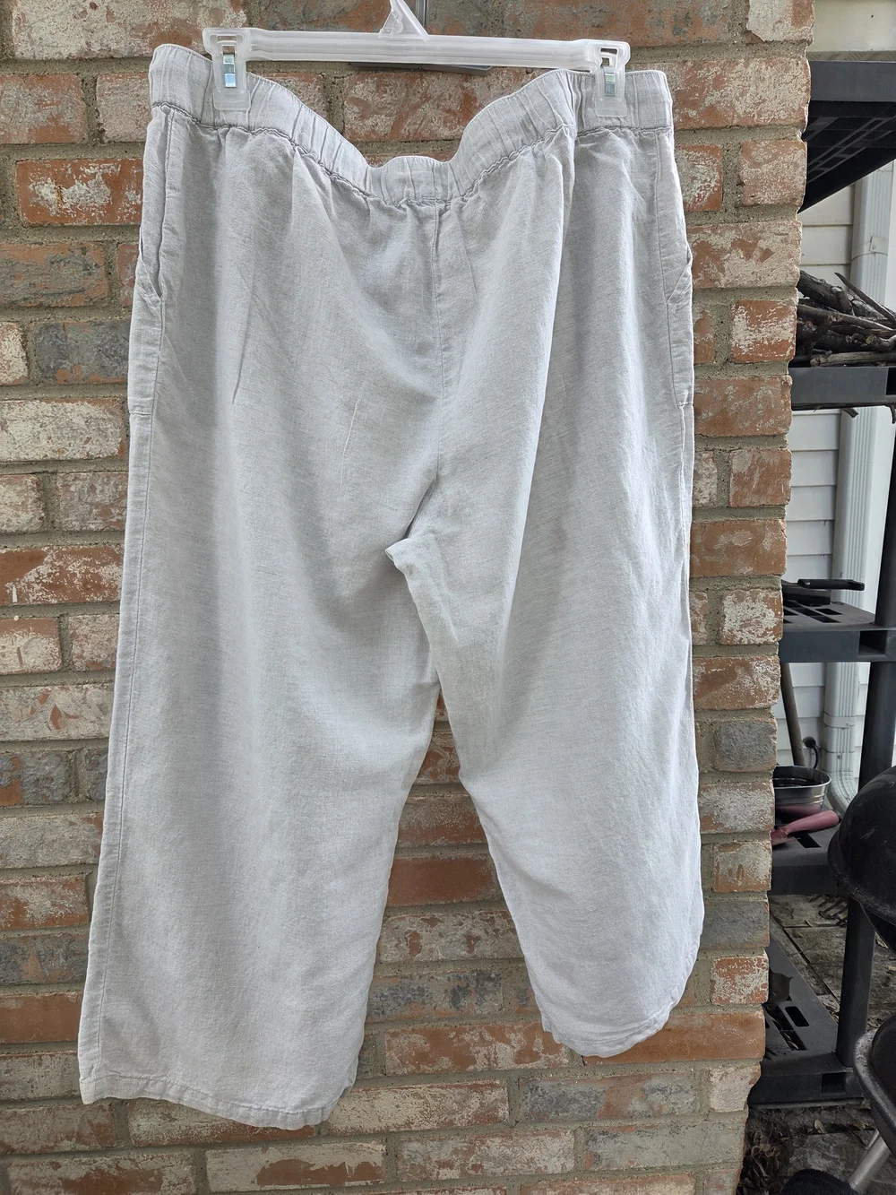 Liz Claiborne Beige Linen Pants Drawstring Size XL - Lightweight